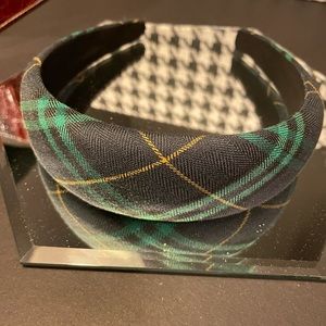 (NEW!) Plaid plush headband for women and girls. Greet the holidays with style!
